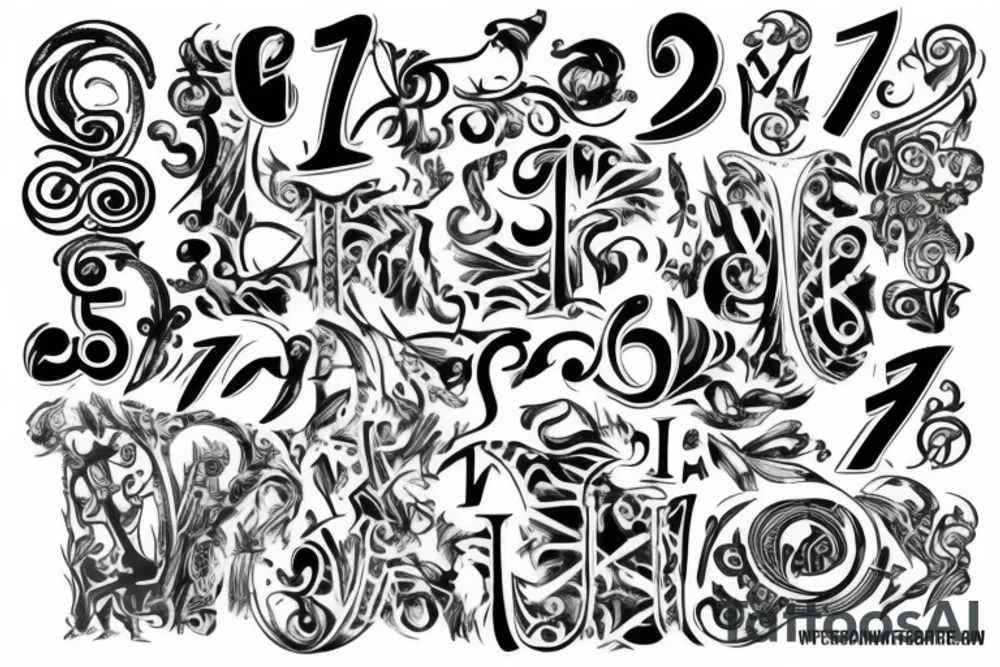 Number 7 tattoo idea