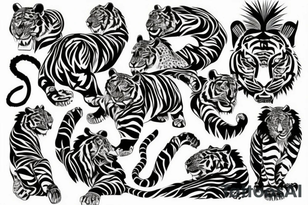 tribal tiger tattoo idea