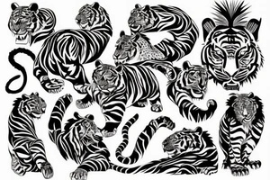 tribal tiger tattoo idea