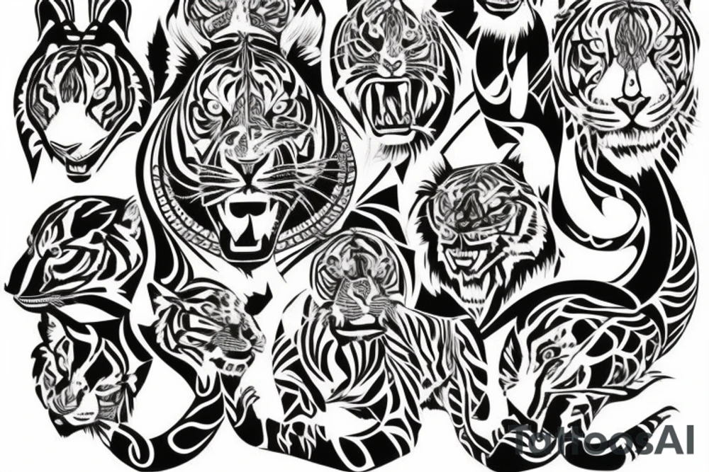 tribal tiger tattoo idea