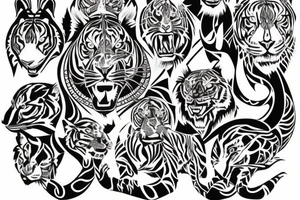 tribal tiger tattoo idea