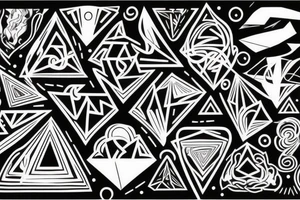 Psychedelic Infinite space inside a triangle tattoo idea