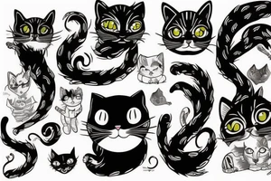 Scared cat tattoo idea