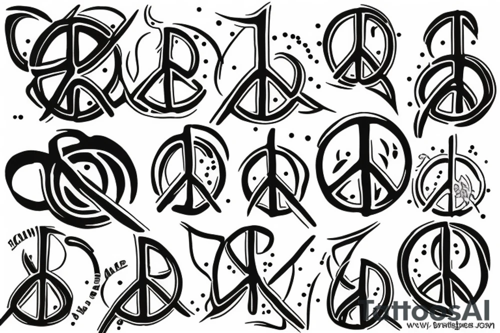 Peace tattoo idea