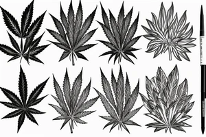 Weed plant tattoo idea