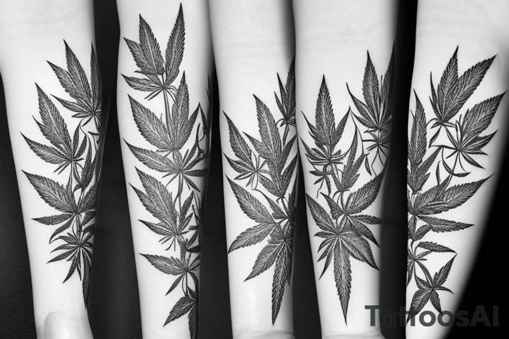 Weed plant tattoo idea