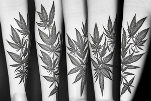 Weed plant tattoo idea