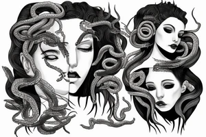 Medusa in rain tattoo idea