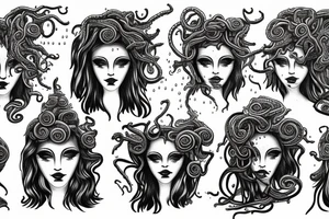 Medusa in rain tattoo idea