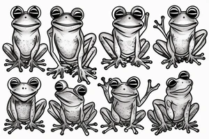 old looking frog in a prison tattoo idea