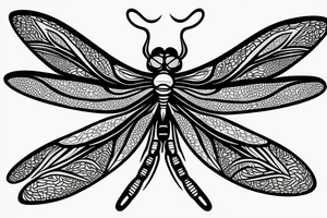 dragonfly with burning wings tattoo idea