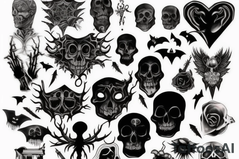 Spooky chest tattoos tattoo idea