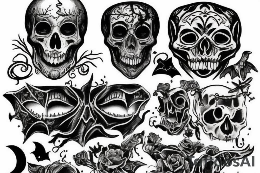 Spooky chest tattoos tattoo idea