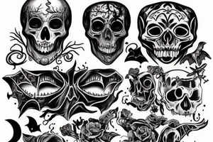 Spooky chest tattoos tattoo idea