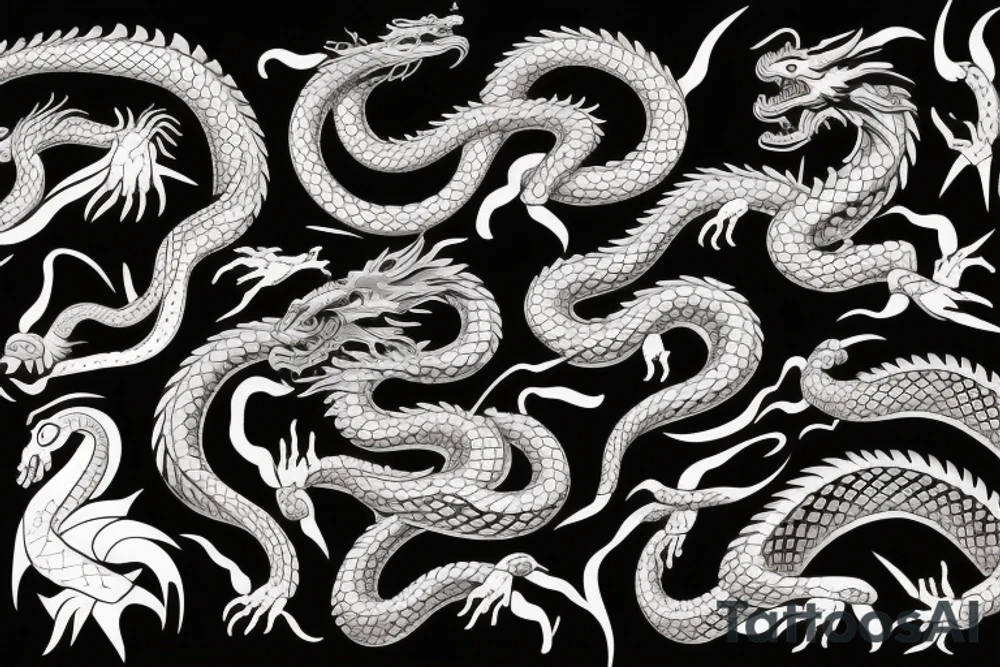 Dragon versus snake tattoo idea