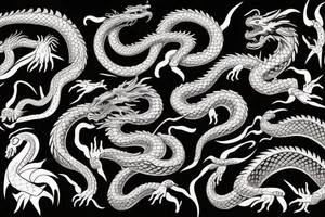 Dragon versus snake tattoo idea