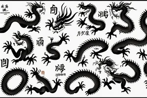 Chinese simple dragon tattoo idea