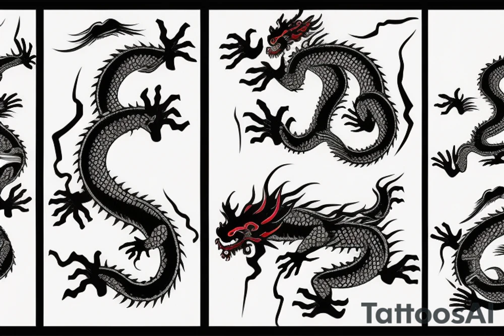 Chinese simple dragon tattoo idea