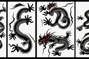 Chinese simple dragon tattoo idea