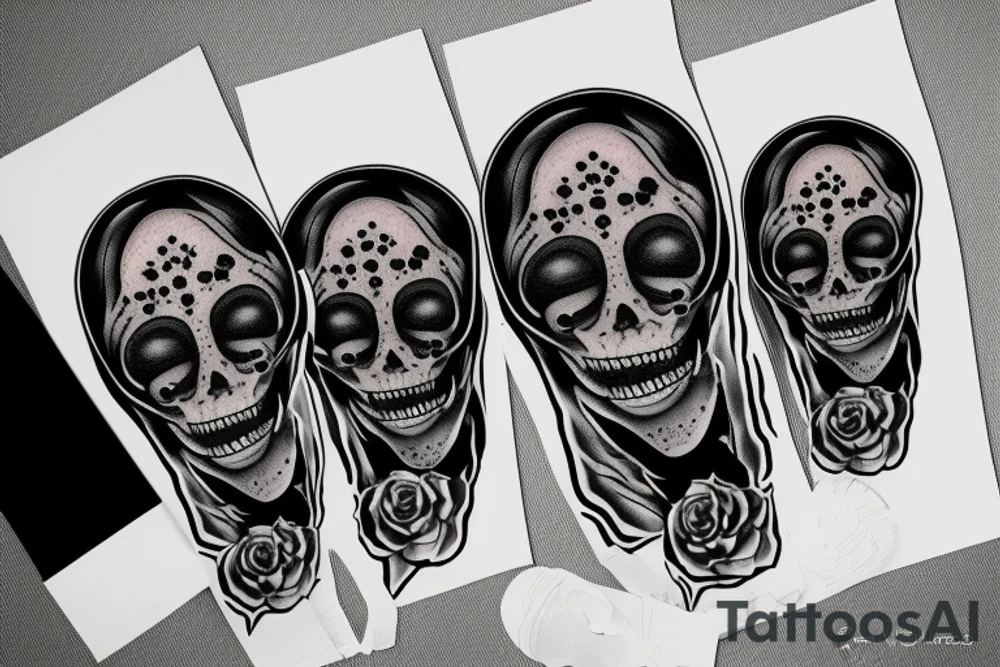 Grim reaper smiling tattoo idea