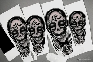 Grim reaper smiling tattoo idea