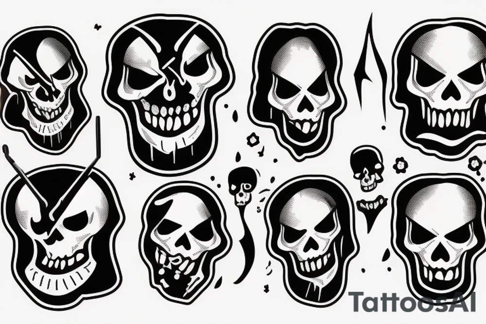 Grim reaper smiling tattoo idea