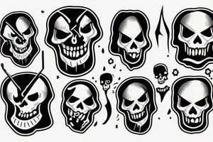 Grim reaper smiling tattoo idea
