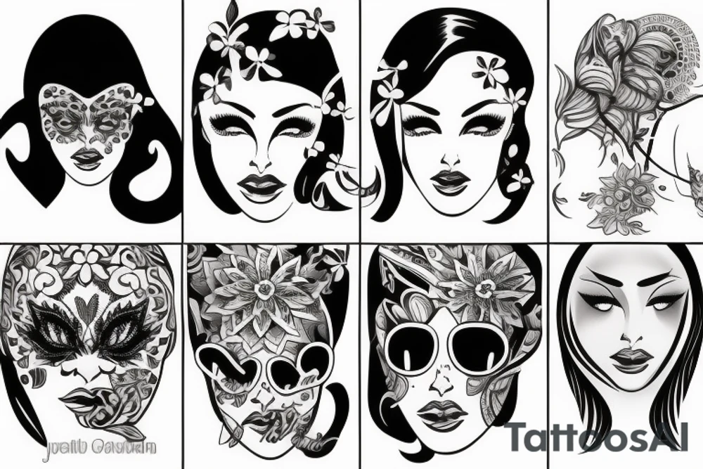 Woman attractive bikini tattoo idea