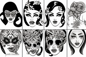 Woman attractive bikini tattoo idea