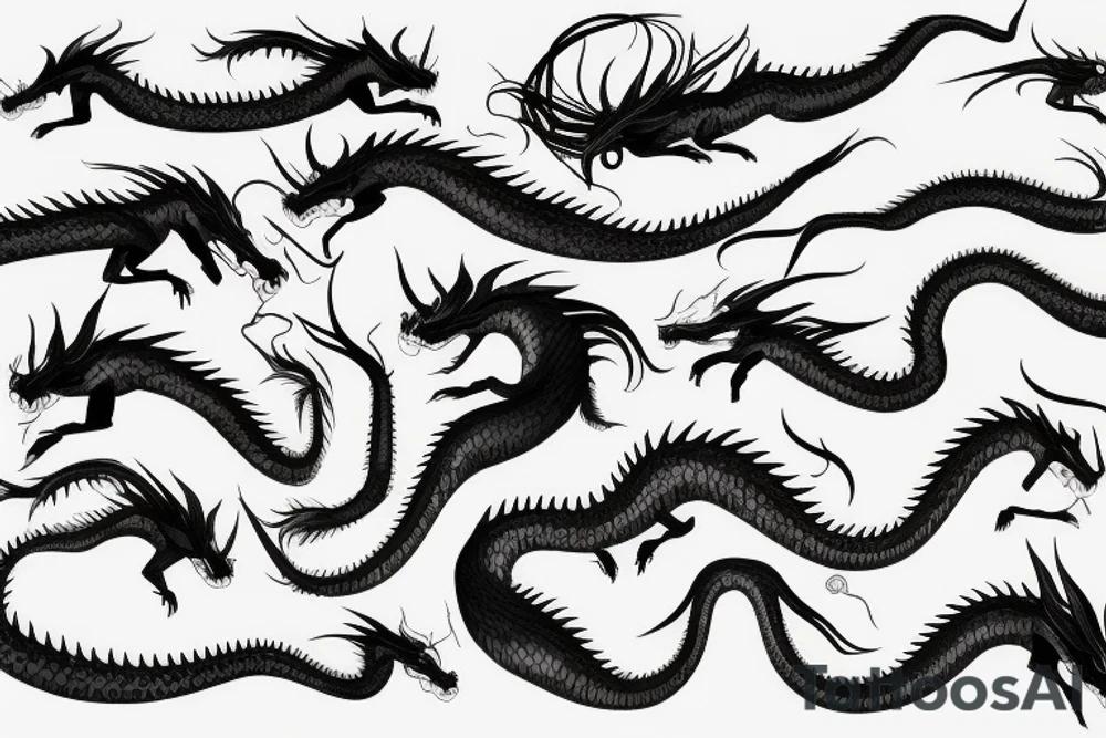 Long dragon tattoo idea