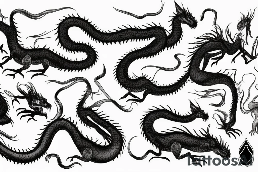 Long dragon tattoo idea