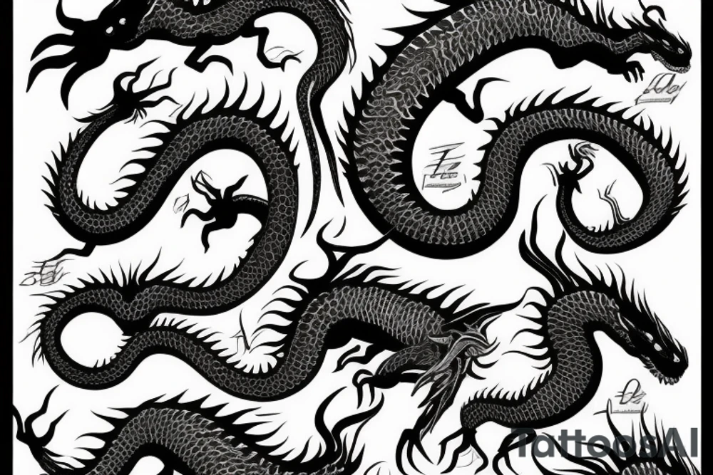 Long dragon tattoo idea