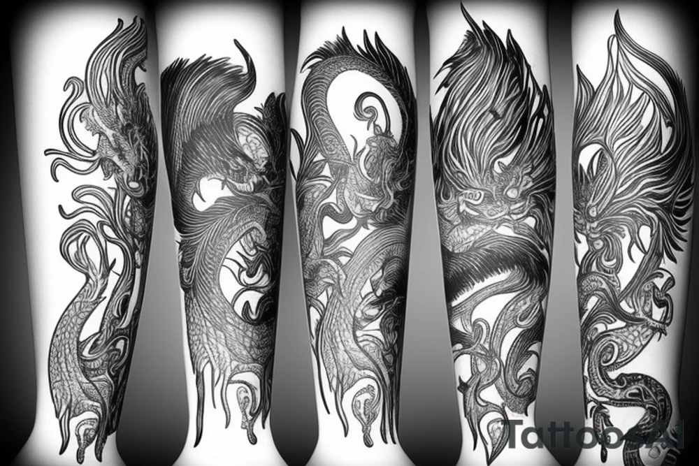 Long dragon tattoo idea