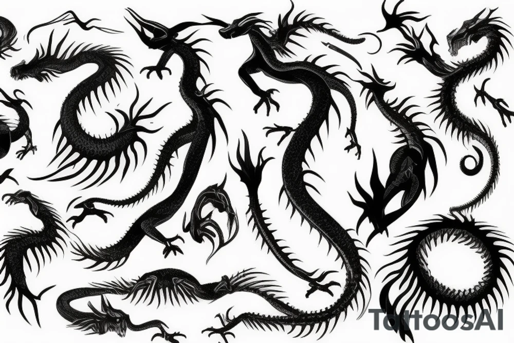 Long dragon tattoo idea