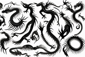Long dragon tattoo idea