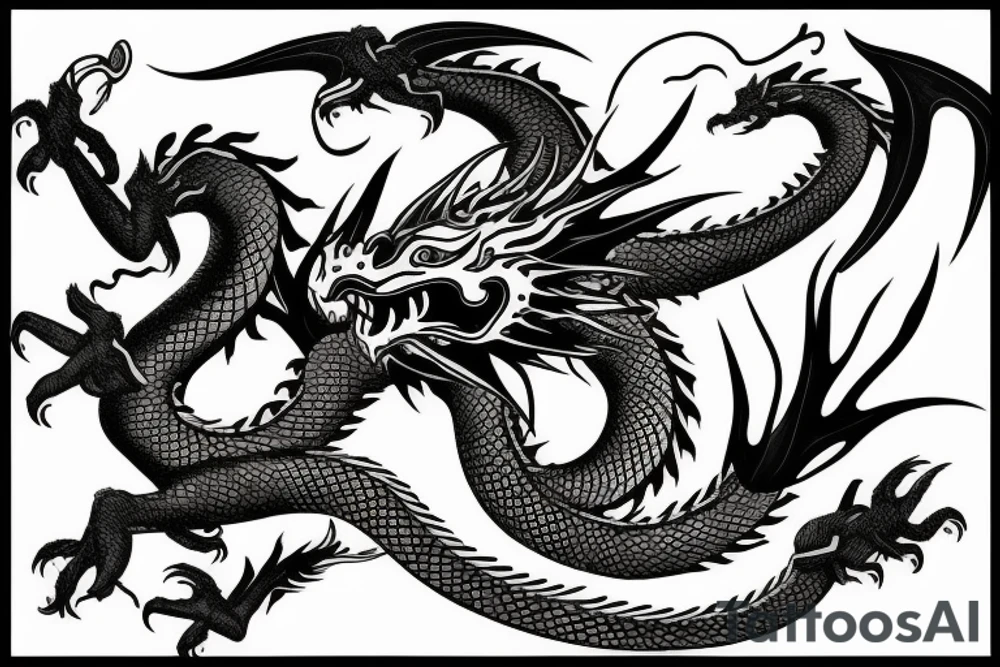 dragon render tattoo idea
