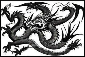 dragon render tattoo idea