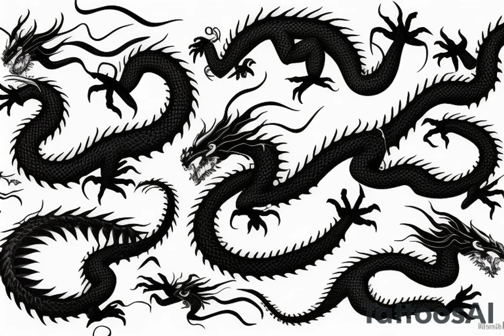 dragon render tattoo idea