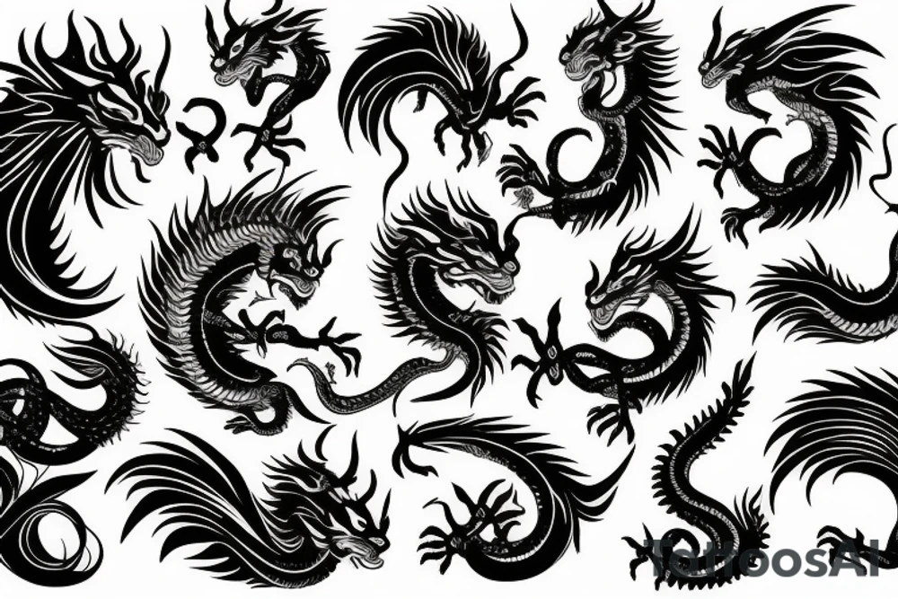 gemini with dragon tattoo idea
