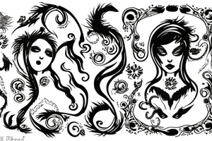 gemini with dragon tattoo idea