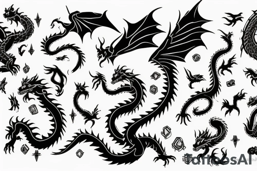 gemini with dragon tattoo idea