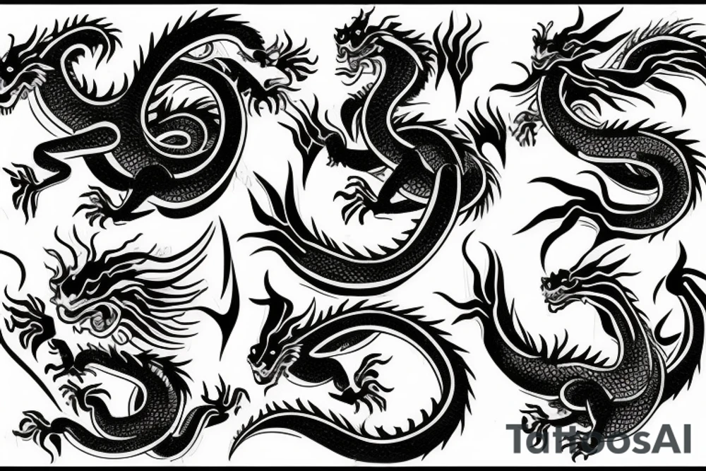 gemini with dragon tattoo idea