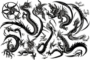 gemini with dragon tattoo idea