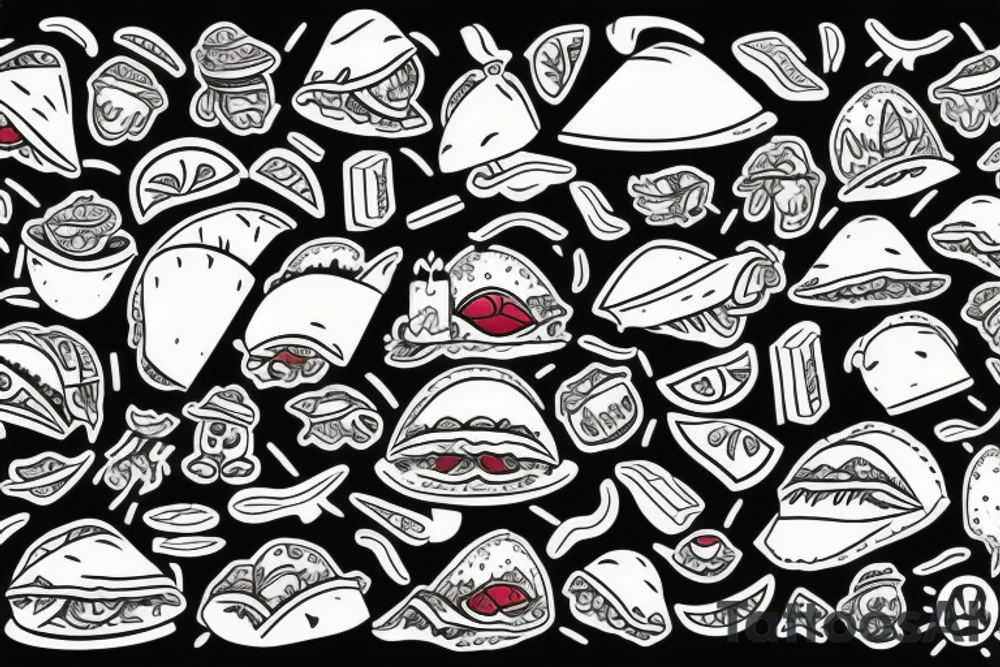 happy taco tattoo idea