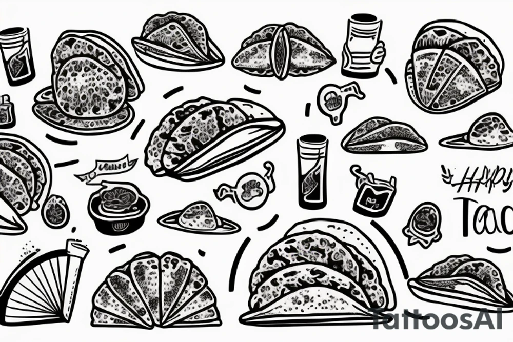 happy taco tattoo idea