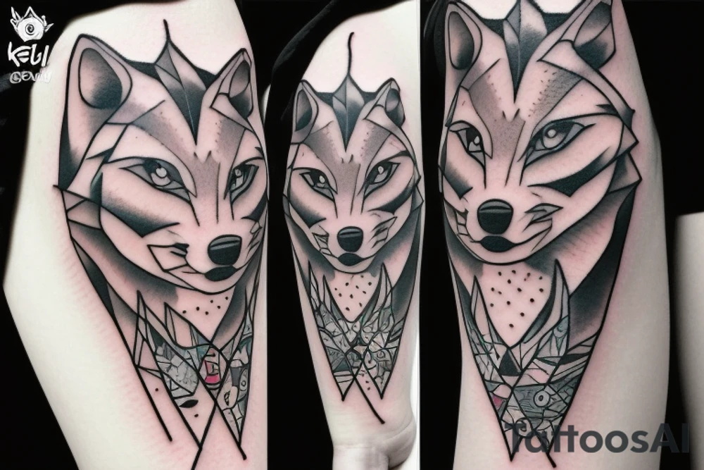 Kawaii Wolf tattoo idea