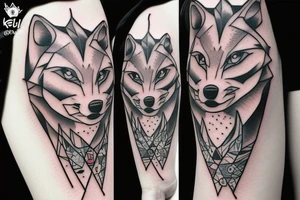 Kawaii Wolf tattoo idea