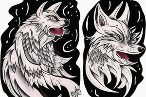 Kuromi wolf tattoo idea