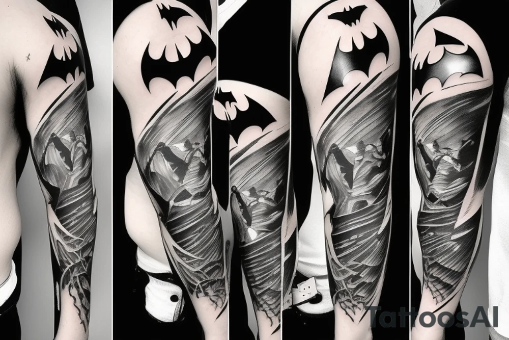 Batman logo shadow tattoo idea