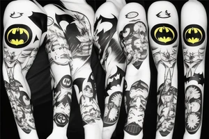 Batman logo shadow tattoo idea